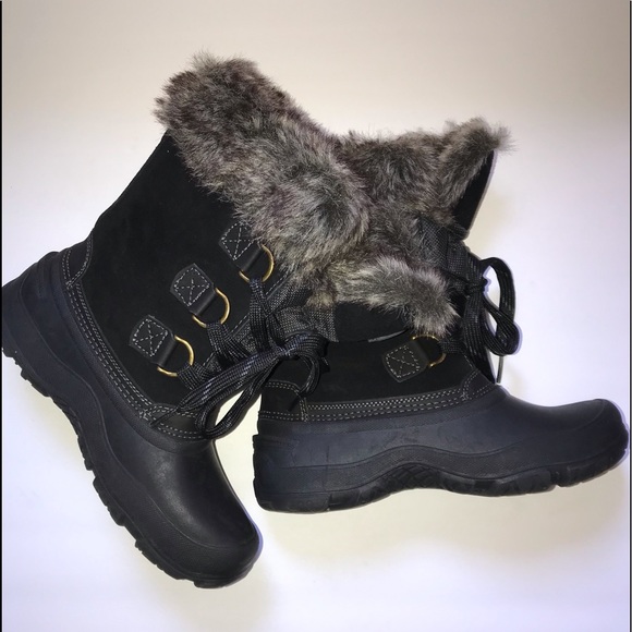 KHOMBU WATERPROOF FAUX FUR WINTER ANKLE BOOTS - Picture 3 of 8